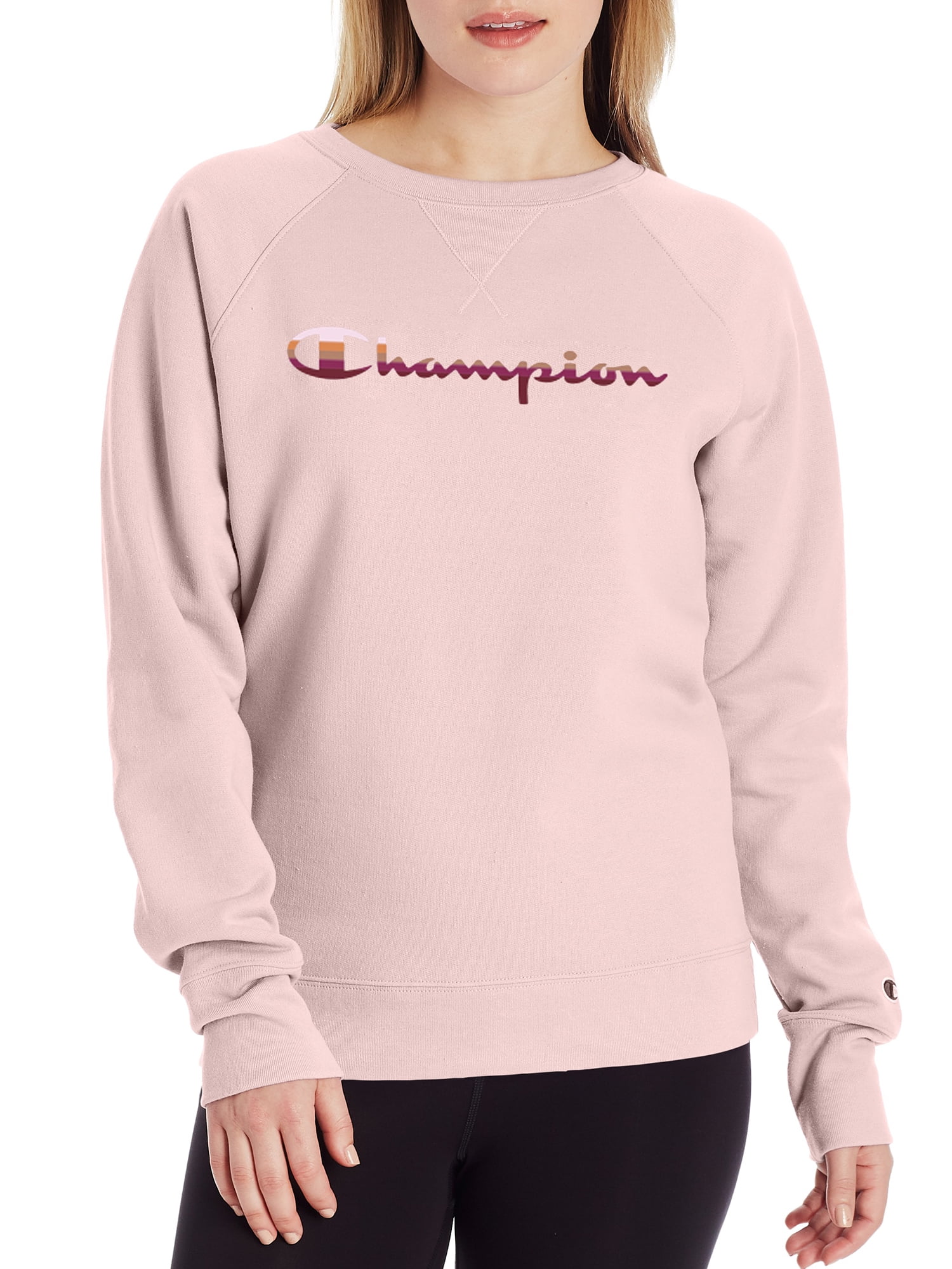 Fjerde Uregelmæssigheder Mindst Champion Women's Powerblend Boyfriend Graphic Crewneck Sweatshirt -  Walmart.com