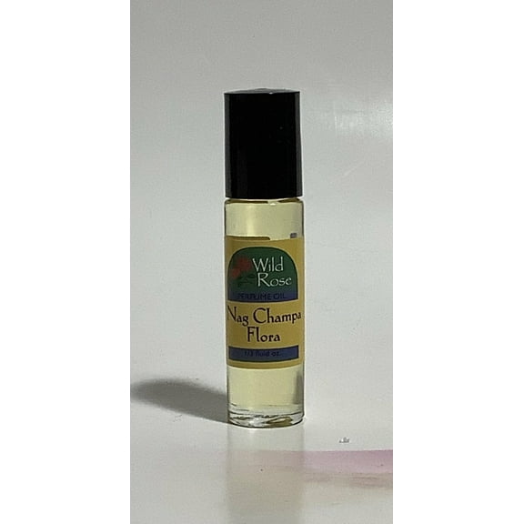 Wild Rose Nag Champa Flora Roll-On Perfume Oil 1/3 Ounce