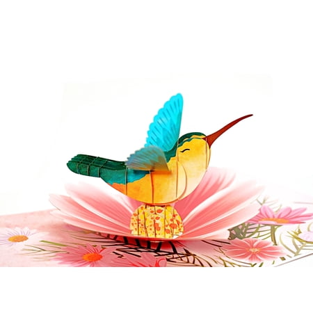 Hummingbird 3D pop up Card, Greeting Pop Up Cards Mother's Day Card, Anniversary Card, Father's Day Card, Happy Birthday Card, Thank You Card, Flowers Cards, Appreciation Card, Sympathy Card