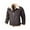 Coffee, variant on Maoxin Men Leather Jacket Men Pocket Zipper Integrated Leather Add Velvet Thickening Leather Jacket Loose Coat Leather Jacket Plus Size Black XL