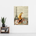 thumbnail image 2 of Fox Bicycle Paris France Upcycle Style Dictionary Extra Large XL Wall Art Poster Print, 2 of 3