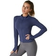 thumbnail image 3 of Valcatch Women's Workout Quick Dry Jacket Lightweight Zip Up Yoga Jacket Cropped Athletic Slim Fit Tops, 3 of 6