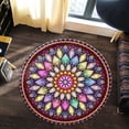 thumbnail image 4 of Christmas Tree Round Area Rug, festive pine circle carpet for family room or nursery, soft washable non-slip floor mat, holiday seasonal décor, 4 of 6