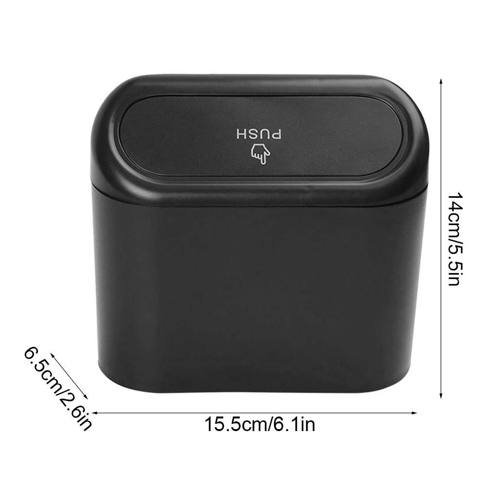 2Pack Car Trash Can With Lid Leakproof Vehicle Bin