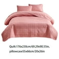 thumbnail image 3 of Yhmxh Room Decor-Couch Cover Bedding Comforter Sets Double Sided Washed Cotton Quilted Bed Cover 3 Pcs Set Solid Colo Pillowcase20x26in Polyester bedding, 3 of 6