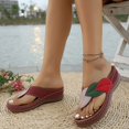 thumbnail image 4 of Dakaela Summer Sandals for Women 2025 Orthopedic Arch Support Walking Flip Flops Wide Width Wedge Slides, 4 of 8