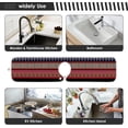 thumbnail image 6 of 2 Pack Faucet Mat Splash Guard for Kitchen Sink,Geometric Ethnic Floral Leaves 30x5 Inch Super Absorbent Microfiber Sink Protector Mat, Kitchen Sink Mat Machine Washable Kitchen Sink Accessories, 6 of 7