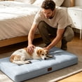 thumbnail image 4 of Orthopedic Dog Bed Small Dog Bed for Crate Waterproof Dog Mat Light Blue Washable Dog Bed for Small Dogs Pet Cooling Pad for Indoor Summer Use, 1 Pack, 4 of 4