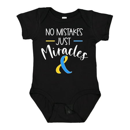 

Inktastic No Mistakes Just Miracles Down Syndrome Awareness Gift Baby Boy or Baby Girl Bodysuit