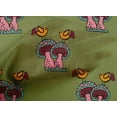 thumbnail image 4 of oneOone Cotton Poplin Fabric Bird & Mushroom Block Printed Craft Fabric BTY 42 Inch Wide, 4 of 4