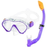 Kids Snorkel Set Dry Top Snorkel Mask with Carrying Bag Kids Youth Junior Snorkeling Gear for Boys and Girls Age from