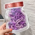 thumbnail image 2 of 100PCS Solid Color Hair Tie No Damage Elastic Hair Band Ponytail Holder with Bag, 2 of 10
