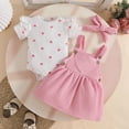 thumbnail image 2 of CAUYDY 0 3 6 9 Months 1T 2T Baby Girl Cute Clothing Set Infant Girls Short Sleeve Bodysuit Newborn Fall Winter Romper Preemie Outfit Sizes 6-9 Months,Pink, 2 of 8