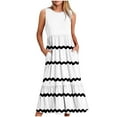 thumbnail image 1 of Birdeem Robes pour Femmes Robe Imprimée Sans Manches à Col Rond pour Femmes, 1 of 9