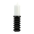 thumbnail image 2 of 8"Hx4" Diameter, Wood Accordion Candle Holder, Black Finish, Decorative Candle Holder for Centerpieces, Home Decor, and Ambient Lighting and a Decorative Complement, 2 of 12
