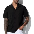 thumbnail image 3 of Camisa Formal Hombre Camisa Casual Manga Corta Arjen Kroos, 3 of 7