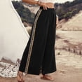 thumbnail image 5 of Kelon Women's Casual Pants, Women Elastic High Waisted Wide Leg Pants Casual Loose Boho Palazzo Crochet Panel Trousers 2026 Women's Clothing, S, 5 of 8