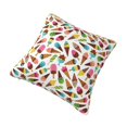 thumbnail image 2 of Rateoe Ice Cream Popsicles Pattern Throw Pillow Cover Premium Pillow Stuffer Sham Square for Decorative Cushion Bed Couch Sofa(Pillow insert not included), 2 of 8