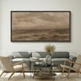 thumbnail image 2 of Large Framed Canvas Print Vintage Ocean Waves Under Moody Sky - Classic SeascapeWall Art Decorative Ready to Hang Painting for Living room Bedroom 60x30 inches Black Frame, 2 of 9
