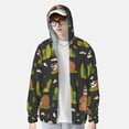 thumbnail image 2 of Fotbe Funny Sloths In The Forest Chaqueta con Protección Solar UPF 50+ para Hombre y Mujer, Camisa con Capucha y Bolsillos-Medium, 2 of 7