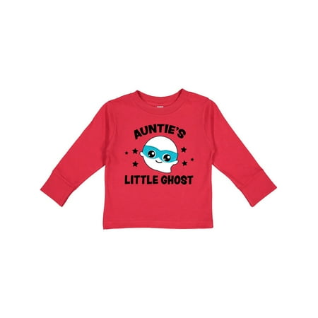 

Inktastic Cute Auntie s Little Ghost with Stars Gift Toddler Boy or Toddler Girl Long Sleeve T-Shirt