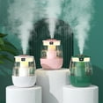 thumbnail image 1 of Cagogo under $5 3Pcs USB Humidifier, USB Cool Mist Humidifier, 2L Quiet Bedroom Air Humidifier, Digital Humidity Display Night Light, Desktop Office Plant Diffuser, Portable Mini Humidifier, 1 of 9