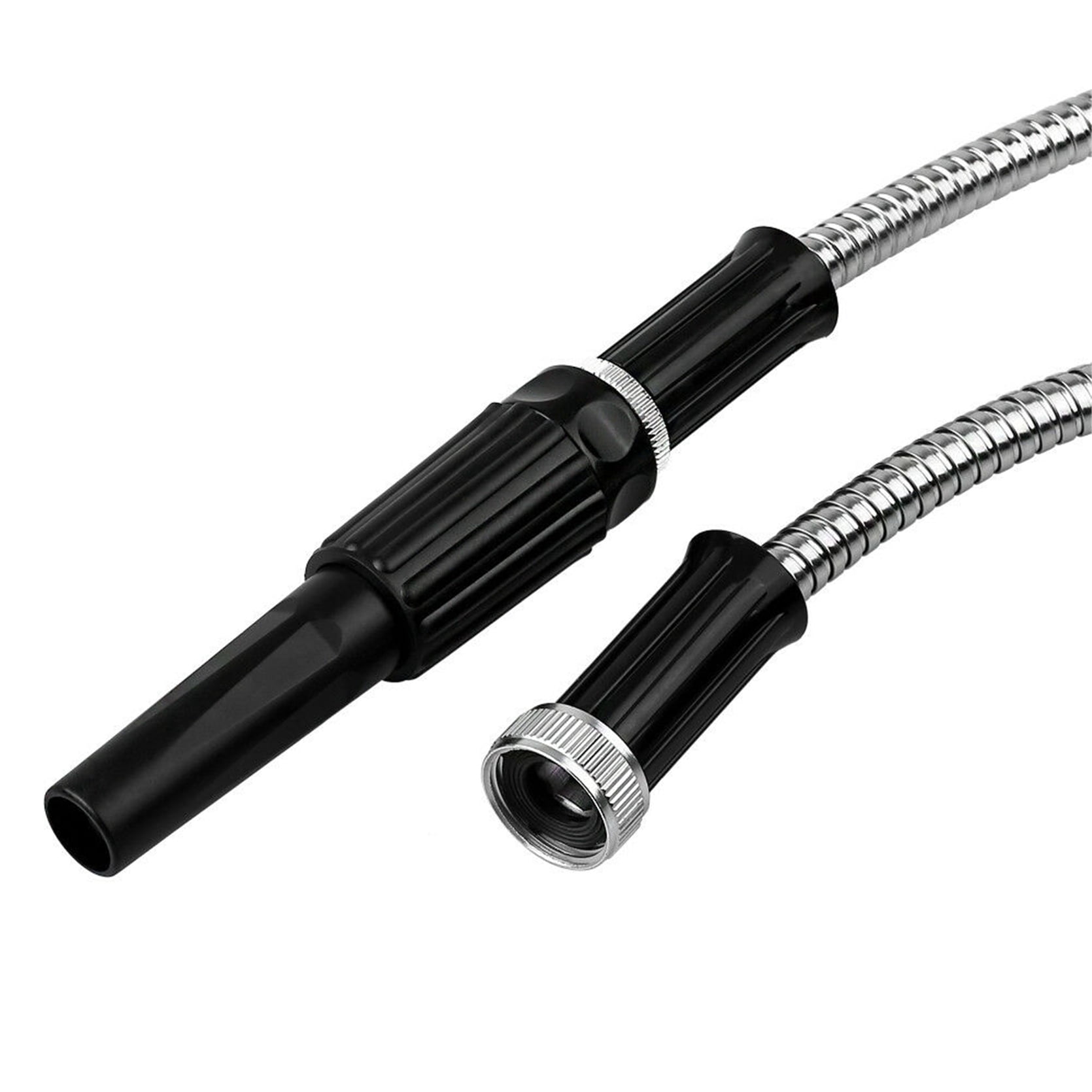 hostic 75ft 304 Stainless Steel Garden Hose Flexible Lightweight Out-layer Over Metal Water Hoses with Nozzle for Watering Garden Patio