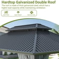 thumbnail image 5 of MUCHANT 10'x12' Hardtop Gazebo with Mosquito Netting & Curtains, Permanent Outdoor Double Roof Metal Gazebo for Patio Garden Lawn, 5 of 7