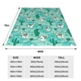 thumbnail image 3 of Fotbe Alapaca in Boho Manta de Franela Acolchonada con Estampado, Súper Suave y Esponjosa, Extra Grande para Sofá, Cama, Uso Todo el Año-60"x50", 3 of 7