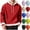 Red, variant on Men Casual Fleece Hoodies Loose Long Sleeve Fuzzy Hooded Pullover Sweatshirts Fashion Lightweight Winter Warm Tops With Pocket