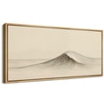 thumbnail image 4 of Large Framed Canvas Print Abstract Mountain Landscape Wall Art Neutral Decorative for Living room Bedroom - 60"x30" Natural Frame, 4 of 7