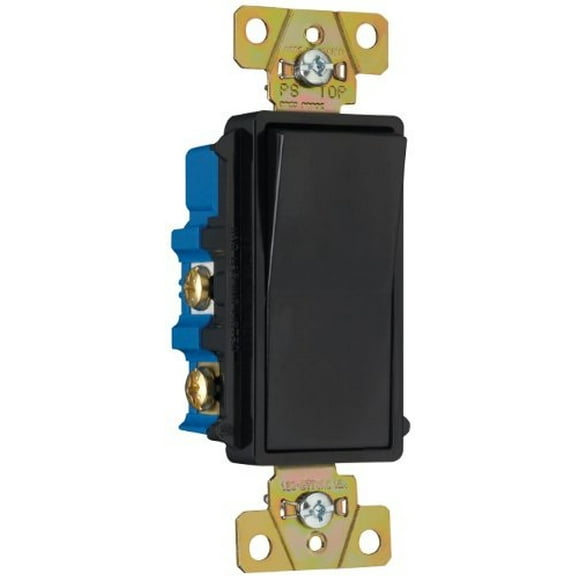 Legrand radiant 15 Amp Rocker Wall Switch, Decorator Light Switches, Black, 4-Way, TM874BKCC6