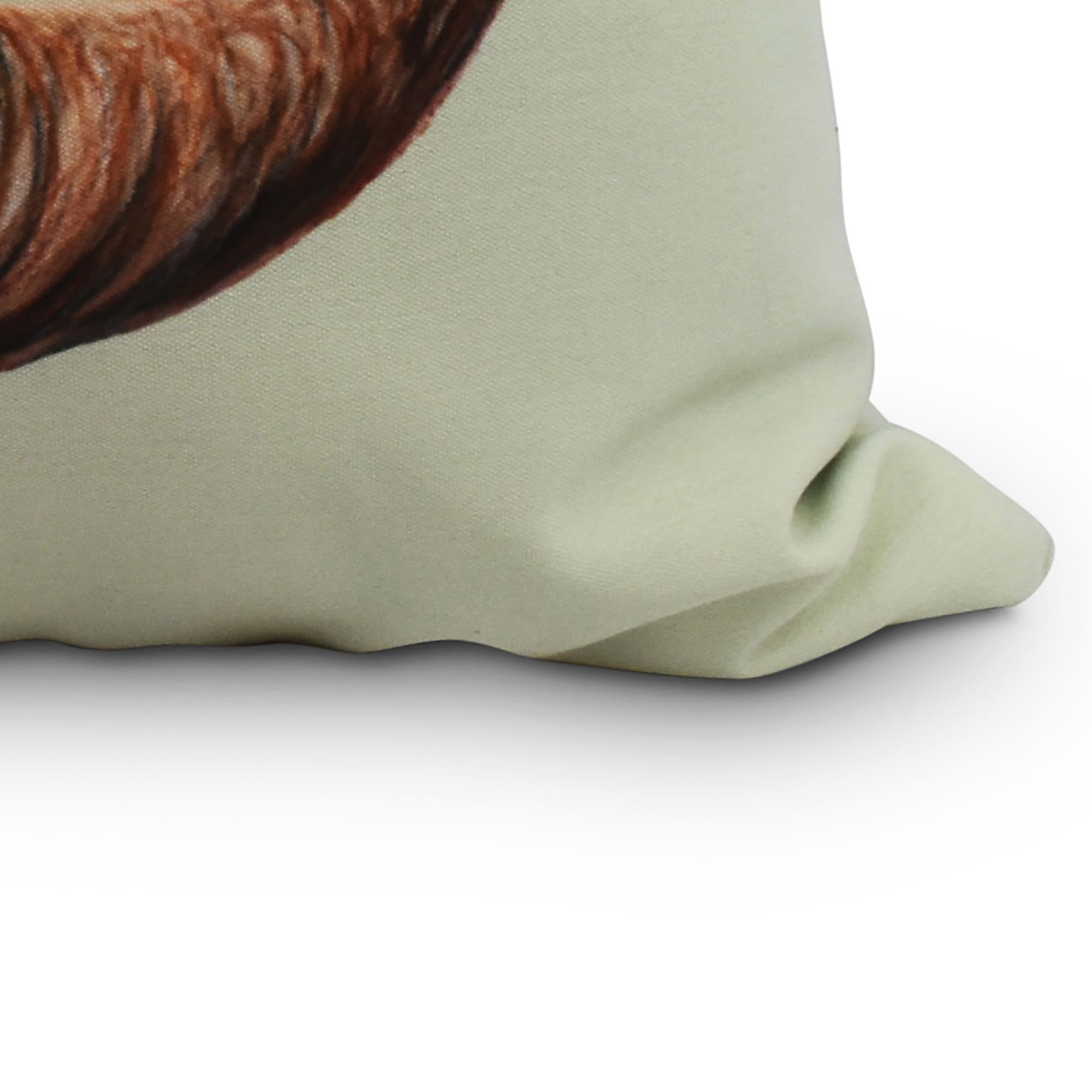 16 Inch Cornicopia Wreath Light green Fall Print Decorative Throw Pillow