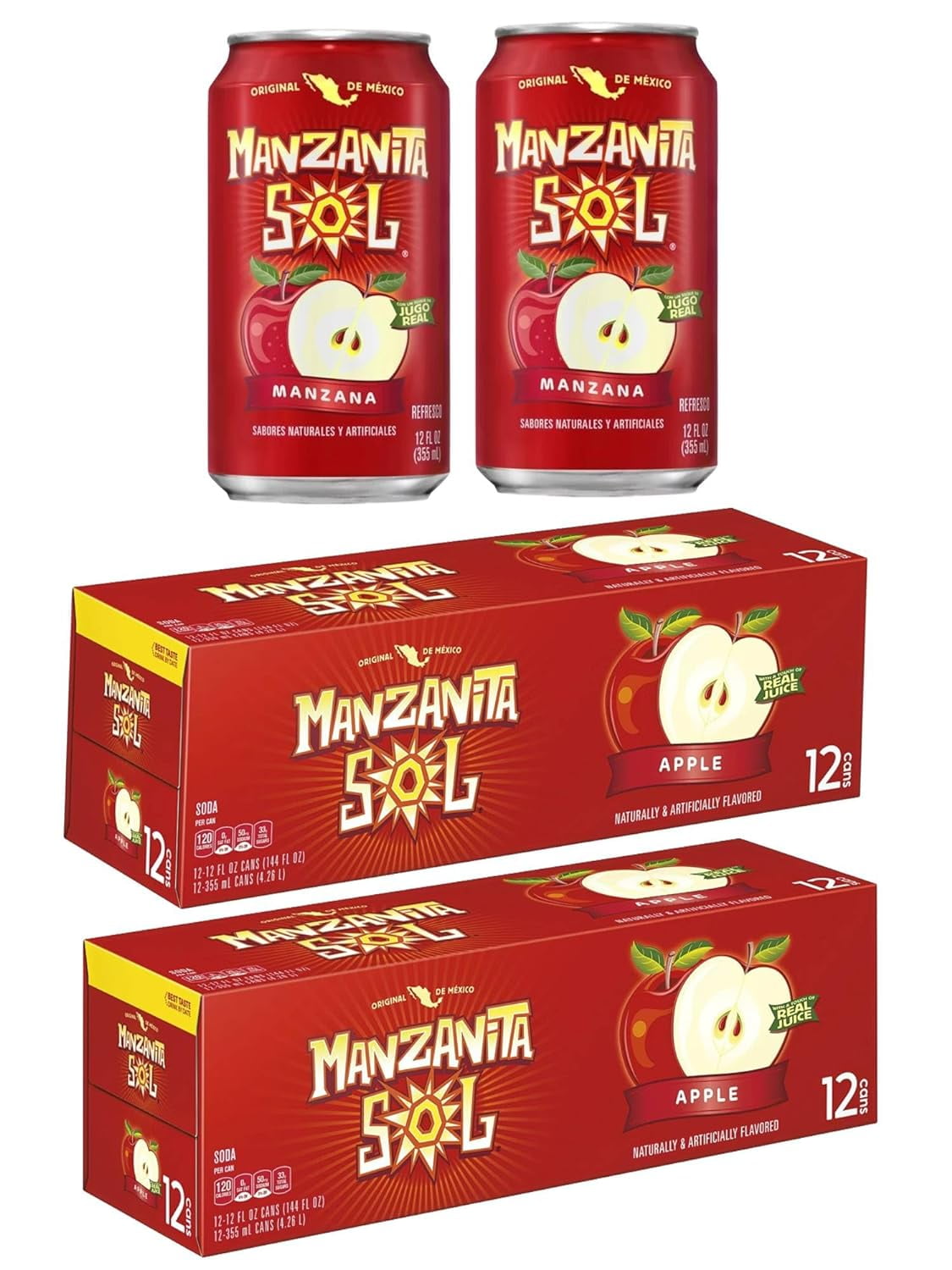 Manzanita Sol Apple Soda 12Oz Cans (24 Pack) - Walmart.com