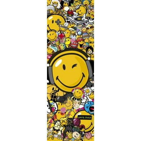 Smiley Tribal Door Poster 21x62 inch