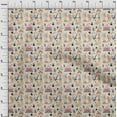 thumbnail image 4 of oneOone Rayon Beige Fabric Circus Sewing Fabric By The Yard Printed Diy Clothing Sewing Supplies 56 Inch Wide-aA, 4 of 5
