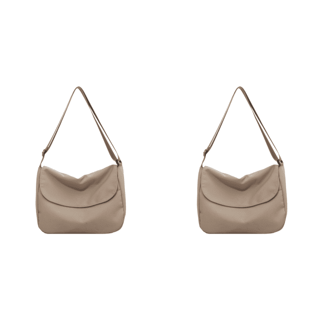 Bolso Hombro para Hombres Y Mujeres Mensajero Sólido Nailon Viajes (caqui)