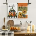 thumbnail image 2 of Buffalo Plaid Bowknot Pumpkin Fall Kitchen Towels Dish Towels, 18x26 Inch Farmhouse Sunflower Thanksgiving Decoration Hand Towels Set of 4, 2 of 6