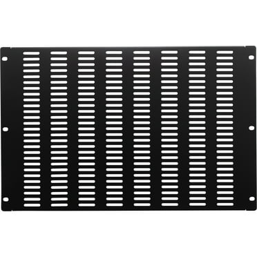 NavePoint 7U Blanking Panel, Slotted, Flanged, 19 inch Wide Network Server Rack or Server Cabinet, Filler Panel, Steel,  Hardware Included