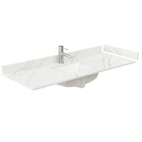 Wyndham Collection Wcfqc154stopuns-Q 54" Quartz Vanity Top - Giotto Quartz