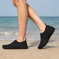thumbnail image 4 of QWKLEAJ Striped Pattern Water Shoes for Women Men Quick-Dry Aqua Socks Swim Beach Barefoot | Yoga Exercise Wear Sport Accessories Pool Camping Must Haves River Hiking Youth Adult Black 6, 4 of 6