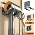 thumbnail image 1 of Organizadores de armario y almacenamiento Soporte para secador de pelo Estante para secador de gas de baño sin perforación Estante de colocación para secador de pelo Estante de almacenamiento que cont, 1 of 7