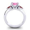 thumbnail image 4 of 2.50 Ct Stylish Round Cut Pink Sapphire & Red Ruby Gemstone Anniversary Ring for Women Solid 18K White Gold Size 8 by Diamond-Capitals, 4 of 8