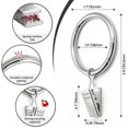 thumbnail image 2 of Juego de 40 anillos para cortinas con clips, diseño de nubes, 3,81 cm, 2 of 7