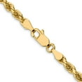 thumbnail image 3 of 14K Yellow Gold Rope Chain Styles Necklace 3.5 mm Diamond-Cut Lightweight 20 inch, 3 of 4