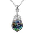 thumbnail image 1 of Pendentif Image Science Nature Colorée Océan Bijou Musique Guitare Couple Étiquette, 1 of 3