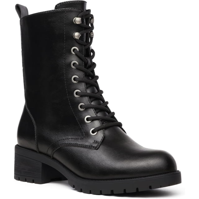 Botas Dream Paris Para Dama Estilo Combate Casual Botin Negro Talla 24