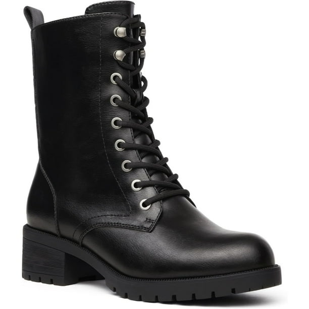 Botas Dream Paris Para Dama Estilo Combate Casual Botin Negro Talla 24