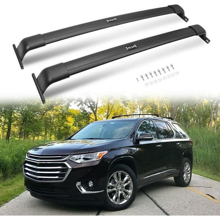 NIXFACE Roof Rack Cross Bars Fit for Chevrolet Traverse 2018 2019 2020 2021 Black Crossbars Luggage Carrier Bars