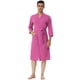 thumbnail image 1 of Albornoz tipo gofre Lars Amadeus para hombre color sólido ropa de dormir mangas 3/4 kimono bata de spa Rosa roja M, 1 of 6